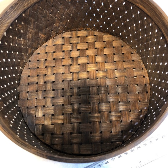 2 Vintage Woven Canisters Containers With Lids - Picture 13 of 16